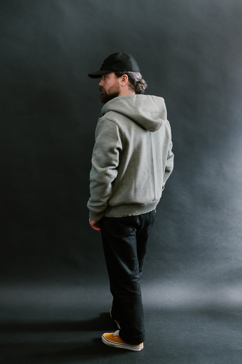 James Dant x Dehen - Full Zip Moto Hoodie - Sage