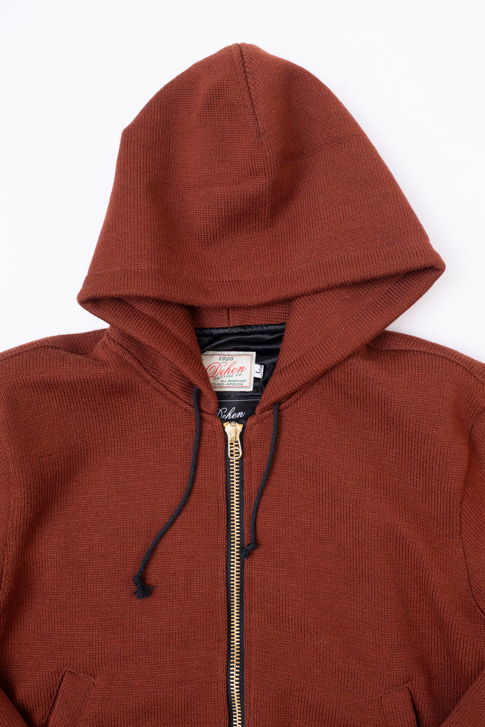 James Dant x Dehen - Full Zip Moto Hoodie - Tobacco