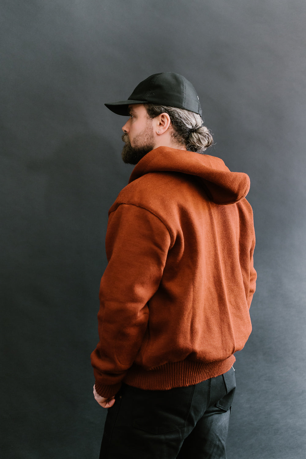 James Dant x Dehen - Full Zip Moto Hoodie - Tobacco