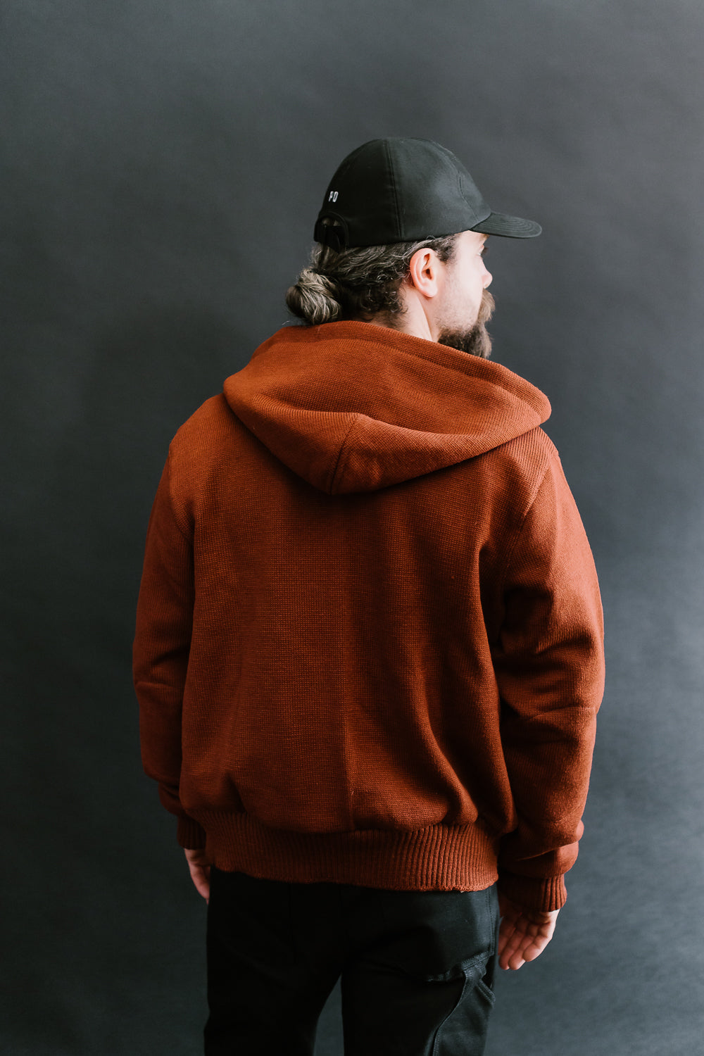 James Dant x Dehen - Full Zip Moto Hoodie - Tobacco