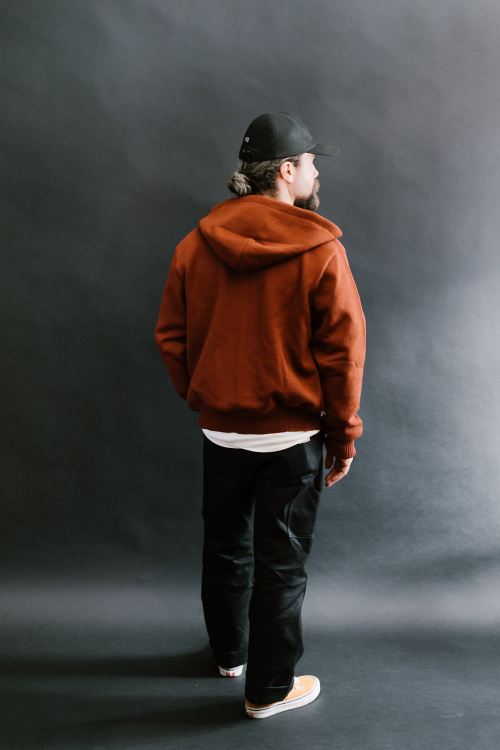 James Dant x Dehen - Full Zip Moto Hoodie - Tobacco