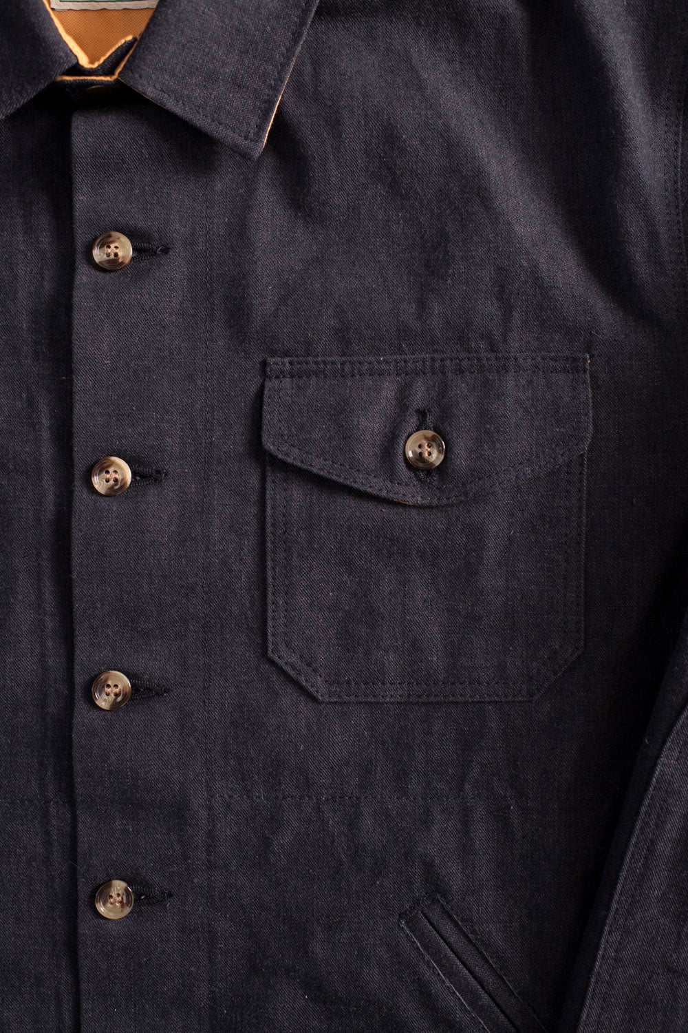 James Dant x Dehen - Selvedge Denim Crissman Overshirt - Black