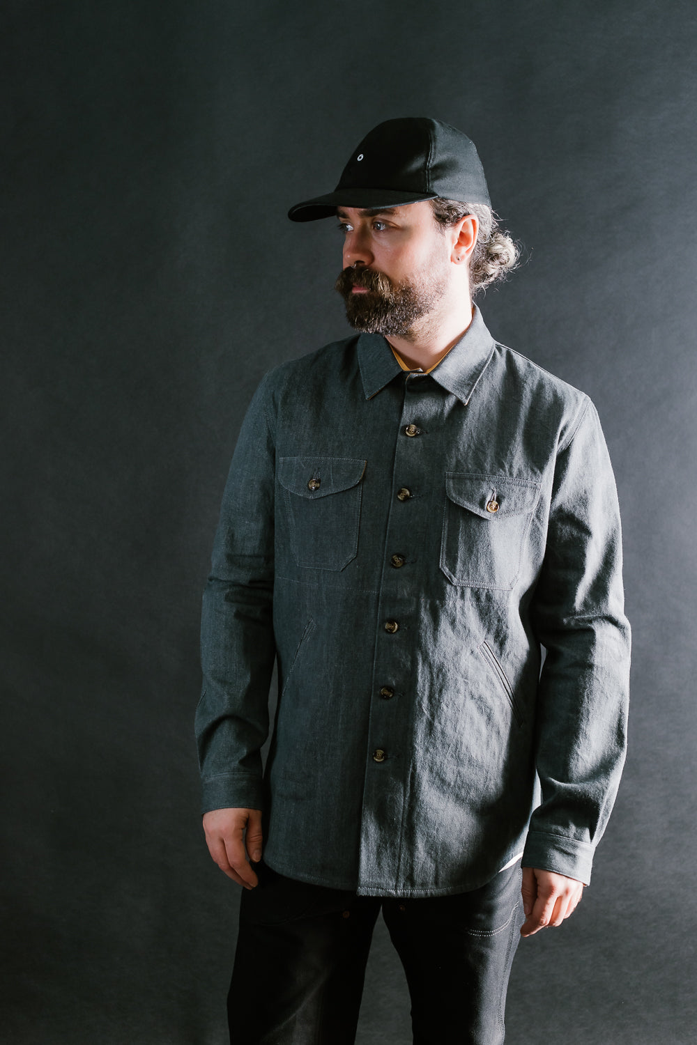 James Dant x Dehen - Selvedge Denim Crissman Overshirt - Pewter