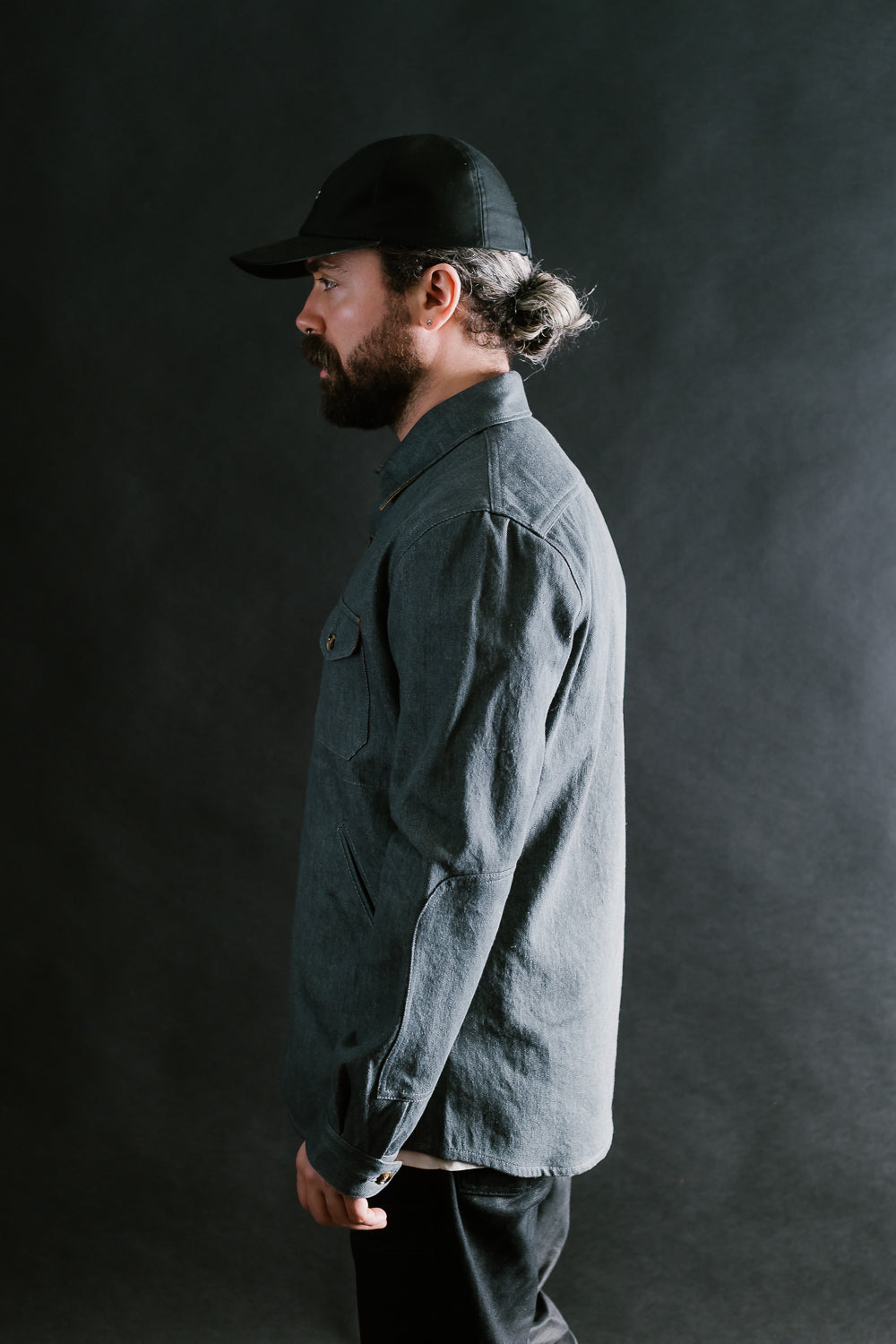 James Dant x Dehen - Selvedge Denim Crissman Overshirt - Pewter