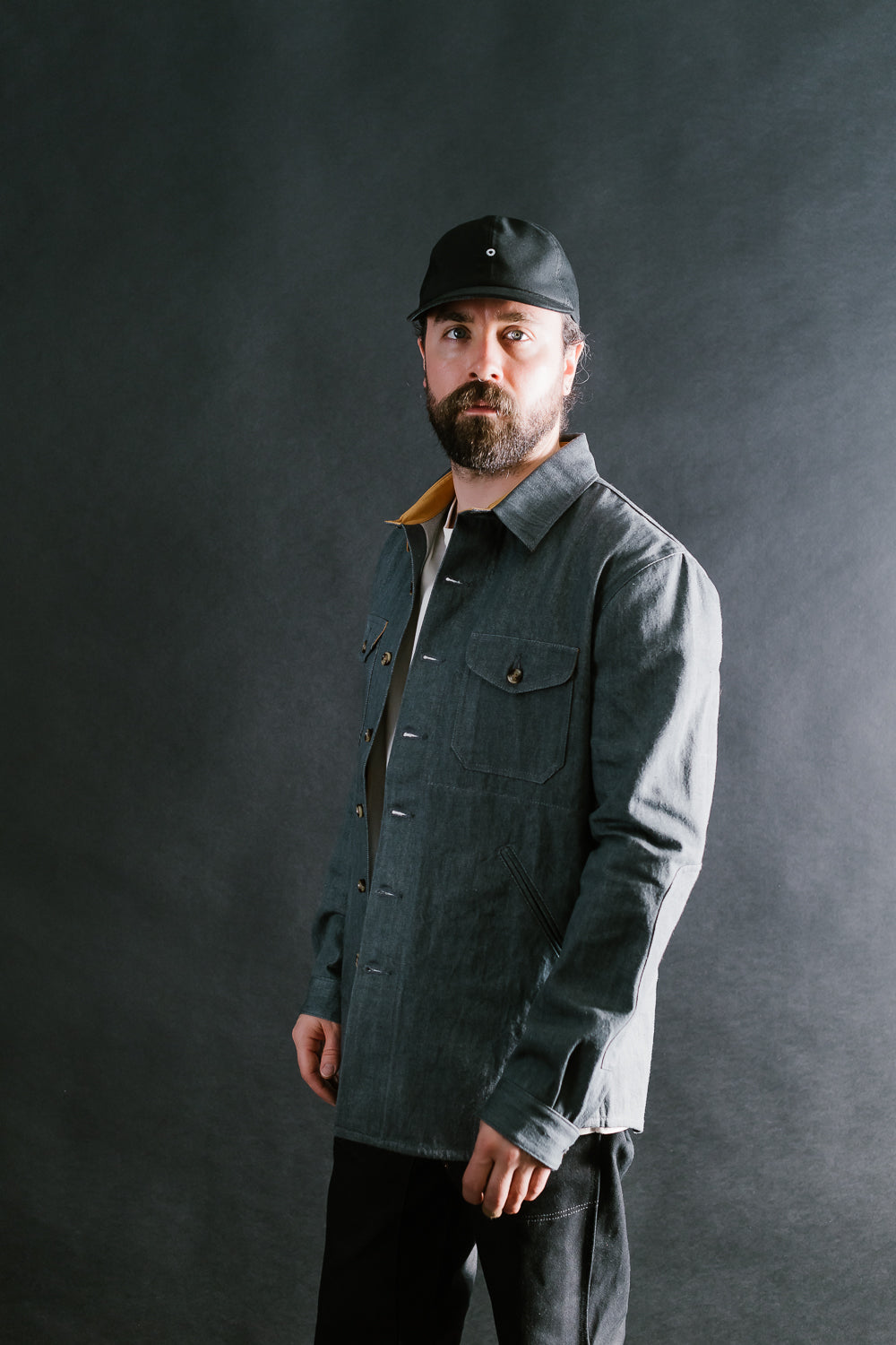 James Dant x Dehen - Selvedge Denim Crissman Overshirt - Pewter