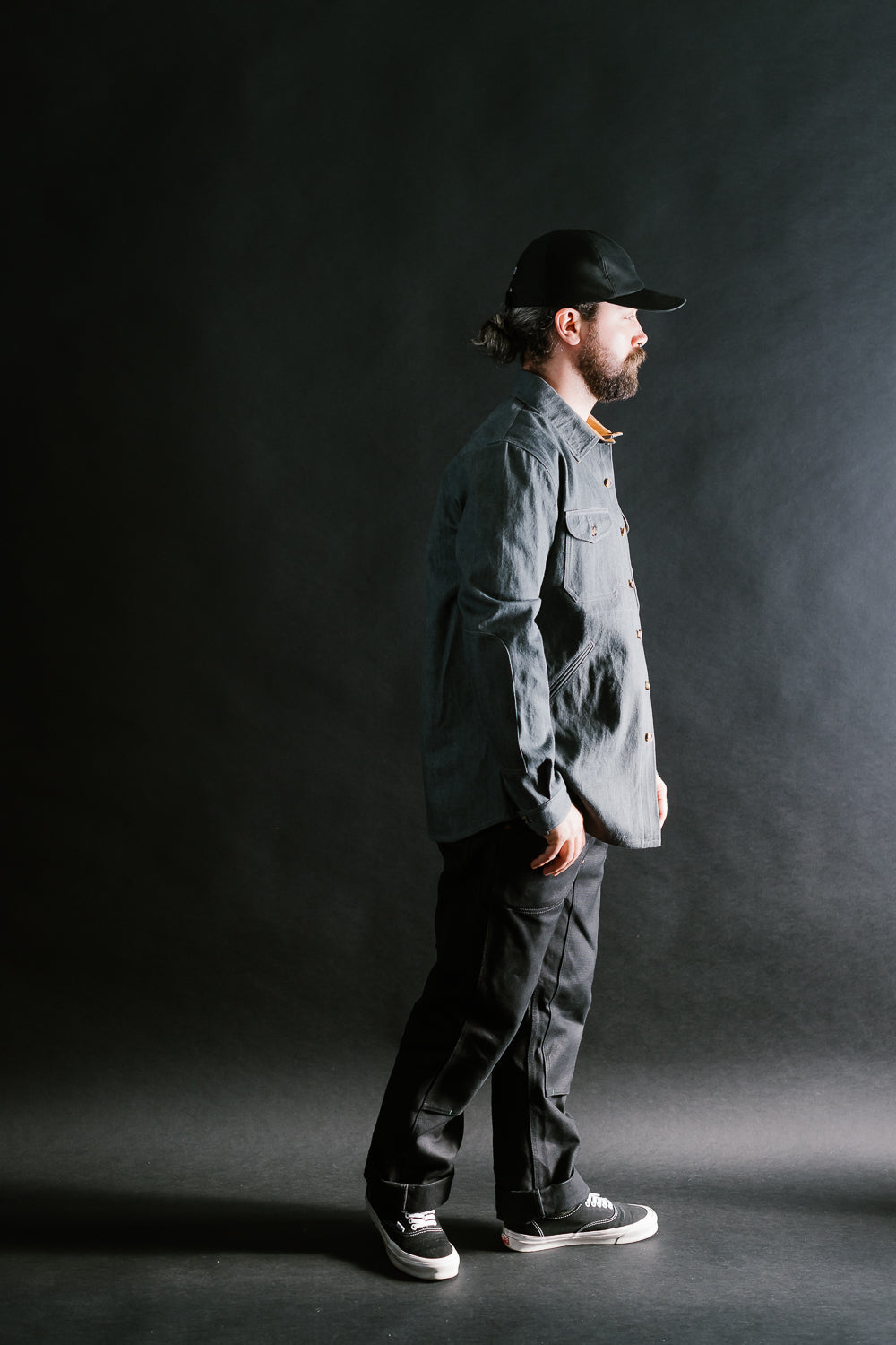 James Dant x Dehen - Selvedge Denim Crissman Overshirt - Pewter