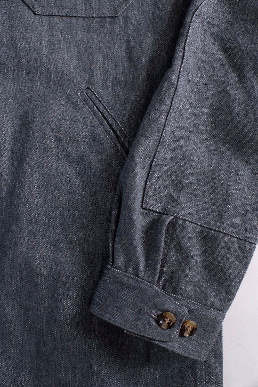 James Dant x Dehen - Selvedge Denim Crissman Overshirt - Pewter