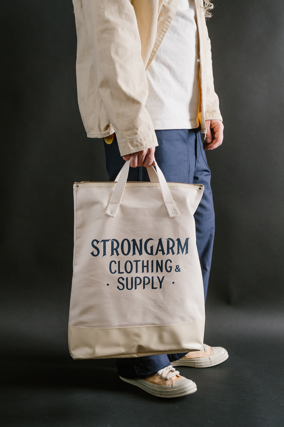 Lot JG-B02 - Strongarm Selvedge Sports Bag - Ecru