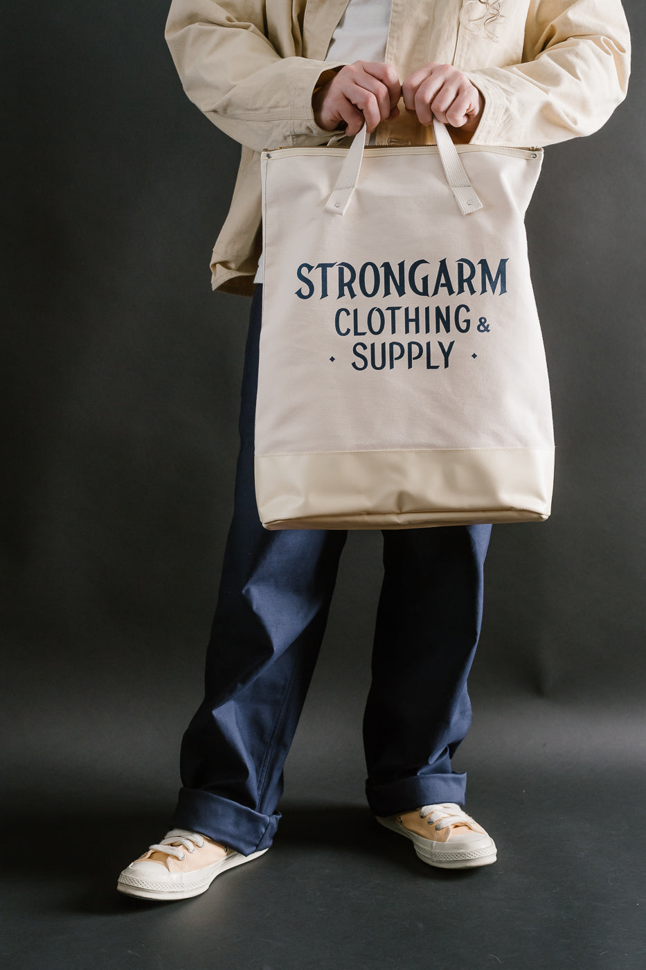 Lot JG-B02 - Strongarm Selvedge Sports Bag - Ecru