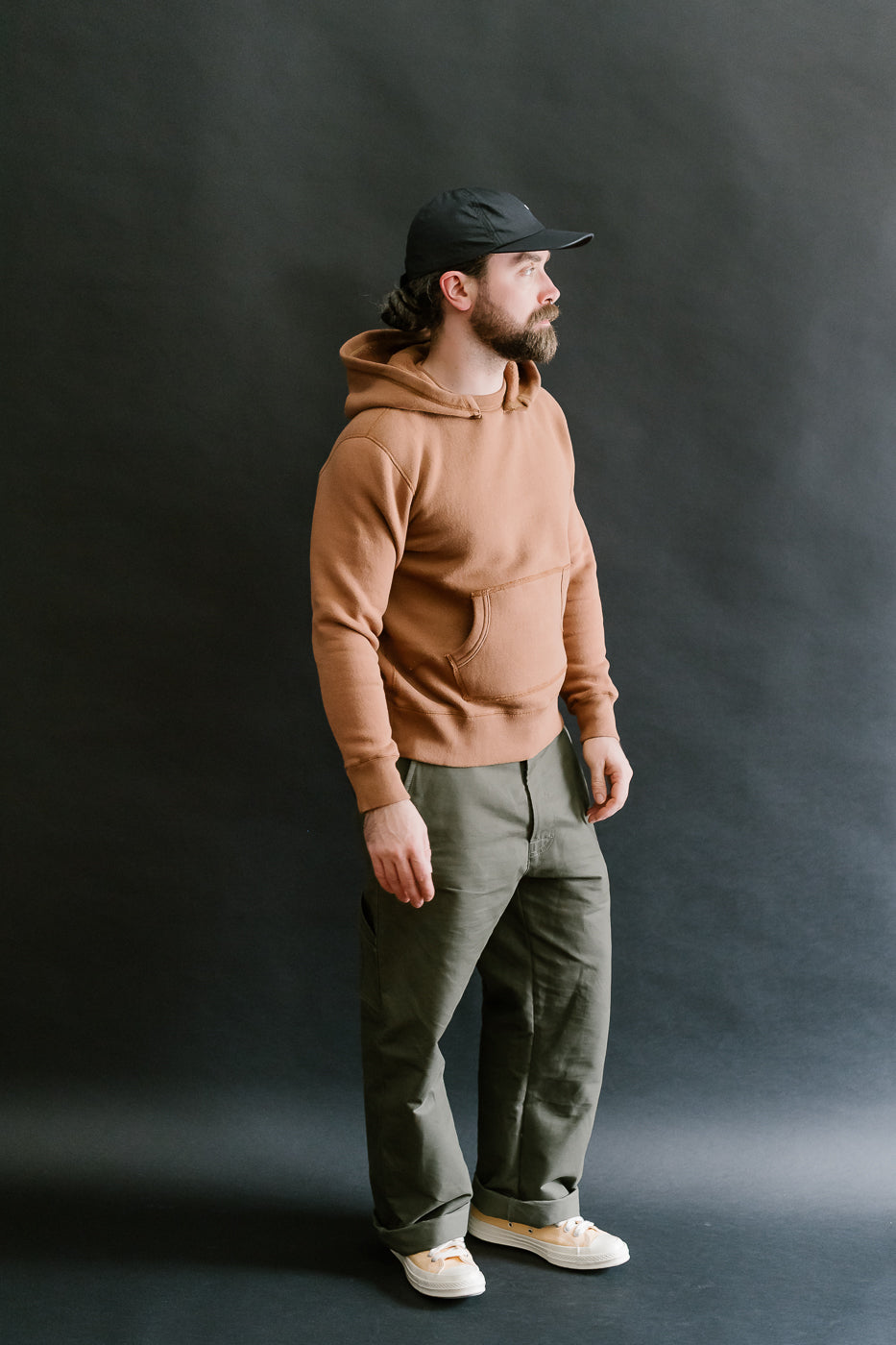 LCS1002 - Sinker Super Fluffy Knit After Hoodie - Maple Brown