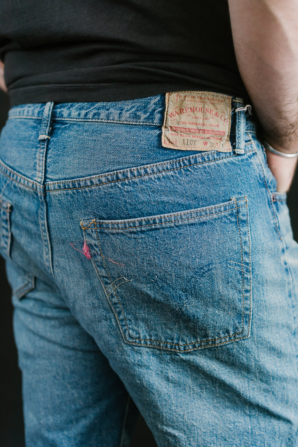 Lot 2nd-Hand - 12oz 1101 Used Wash Selvedge - Light Indigo