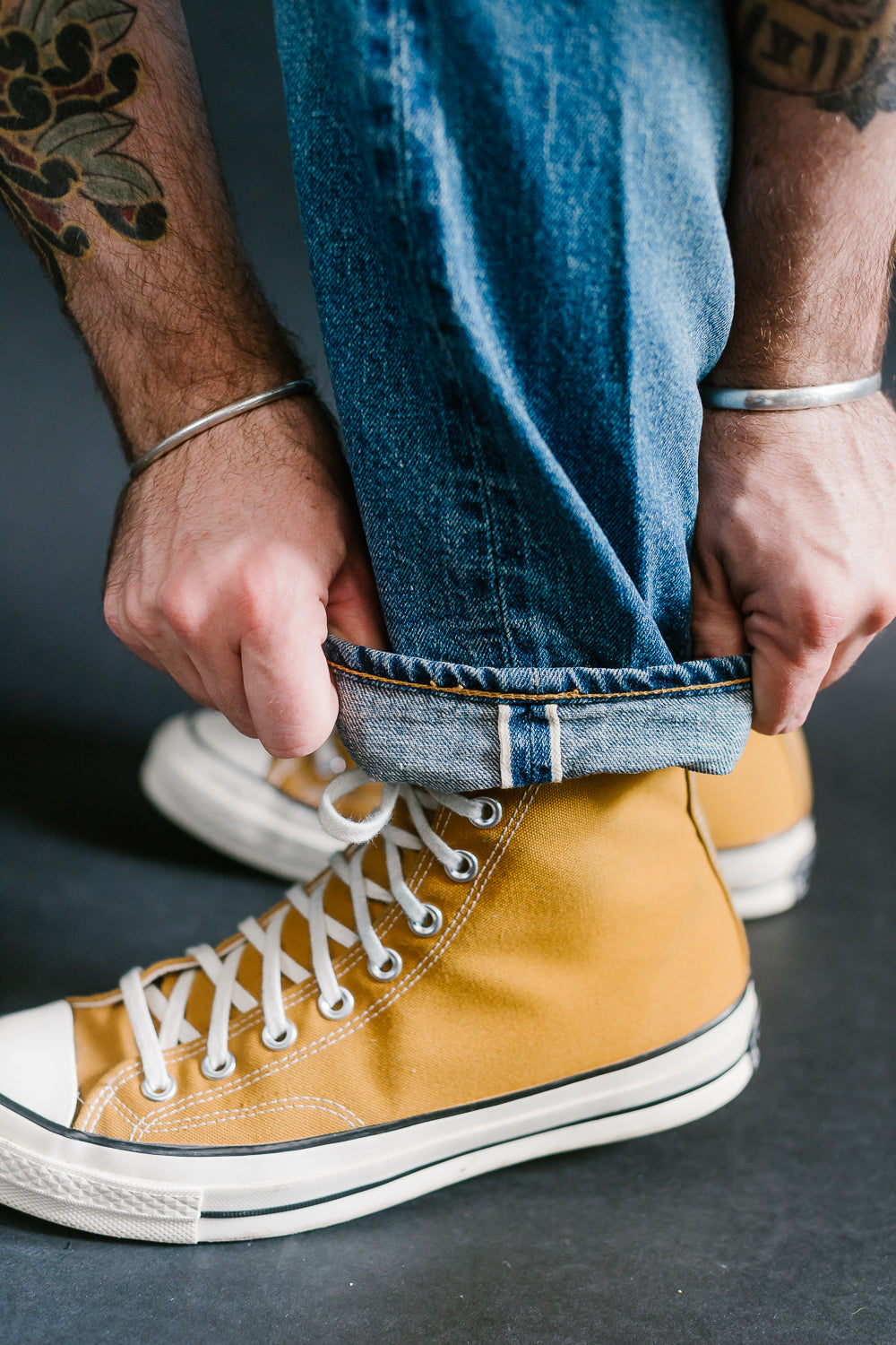 Lot 2nd-Hand - 12oz 1101 Used Wash Selvedge - Light Indigo