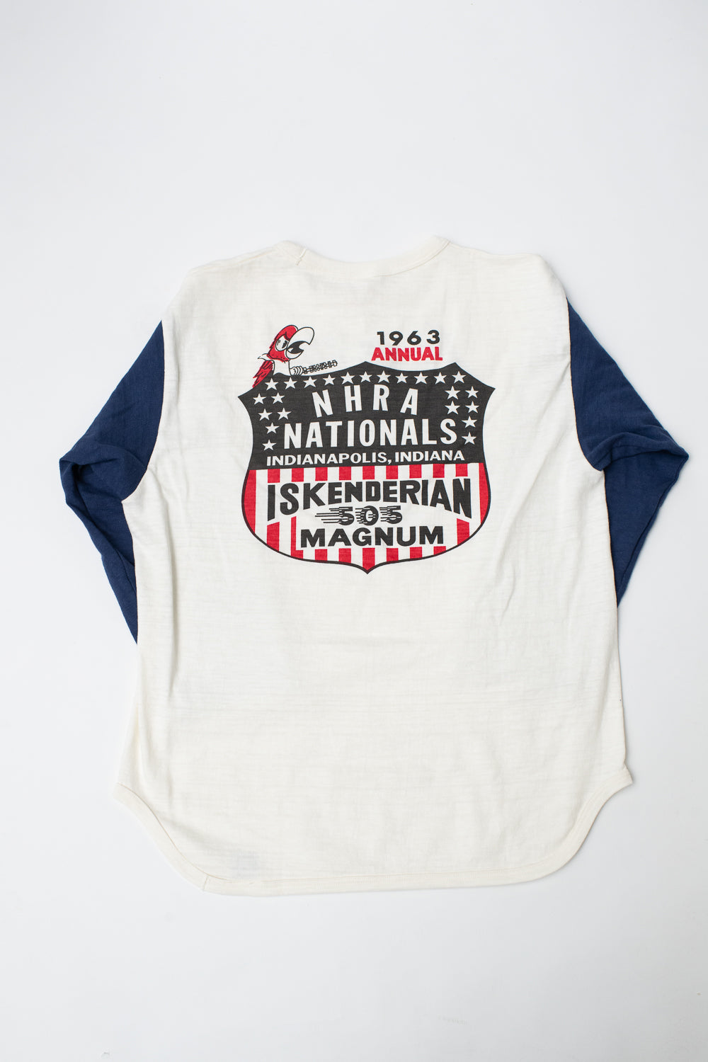 Lot 4800 - 3/4 Baseball Tee NHRA - Cream, Navy