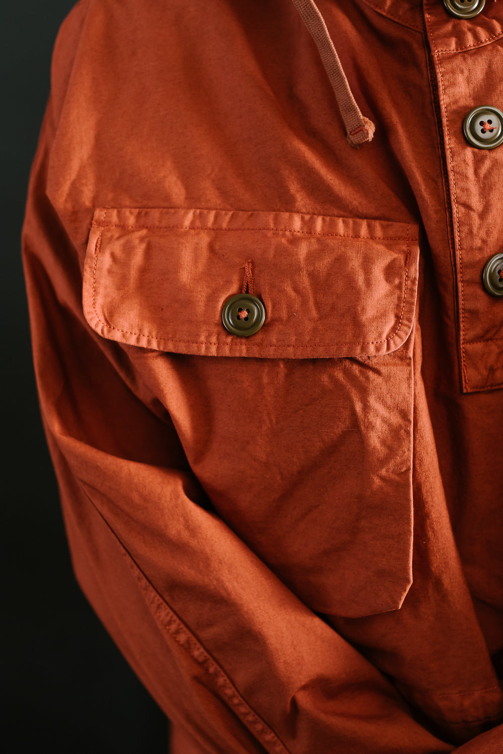 MSP-4023 - Twill Anorak Pullover - Orange