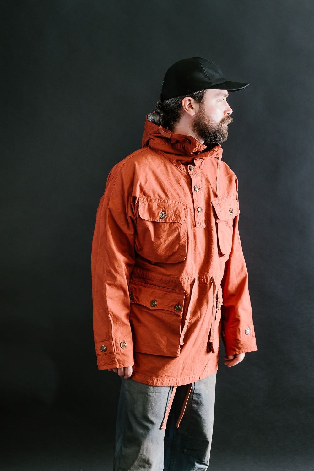 MSP-4023 - Twill Anorak Pullover - Orange