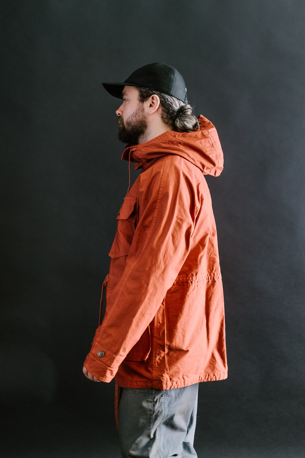 MSP-4023 - Twill Anorak Pullover - Orange