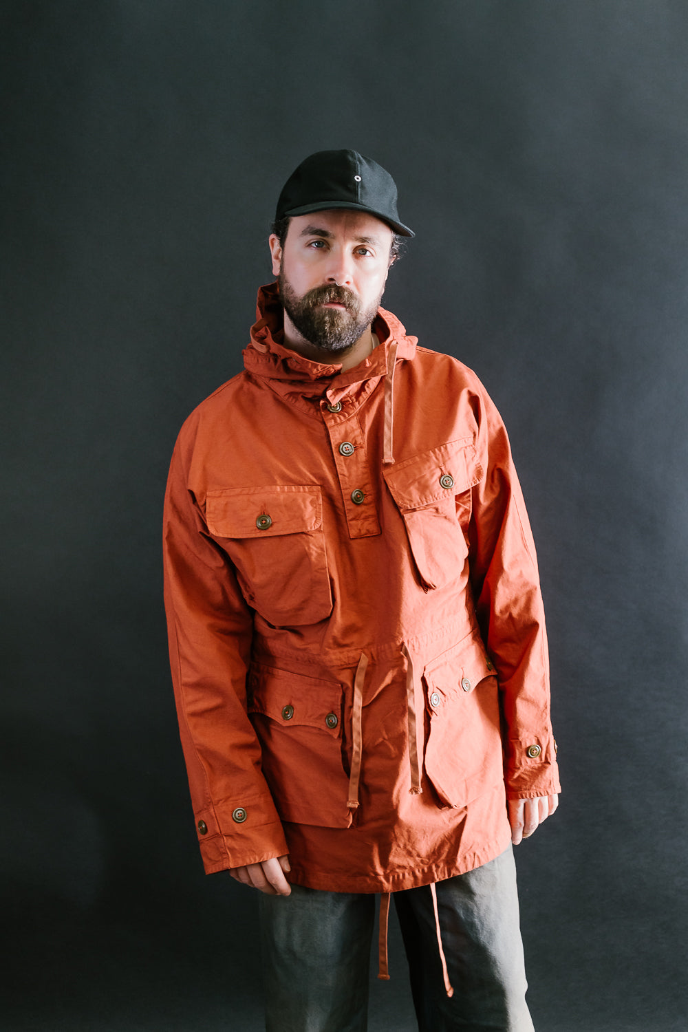 MSP-4023 - Twill Anorak Pullover - Orange