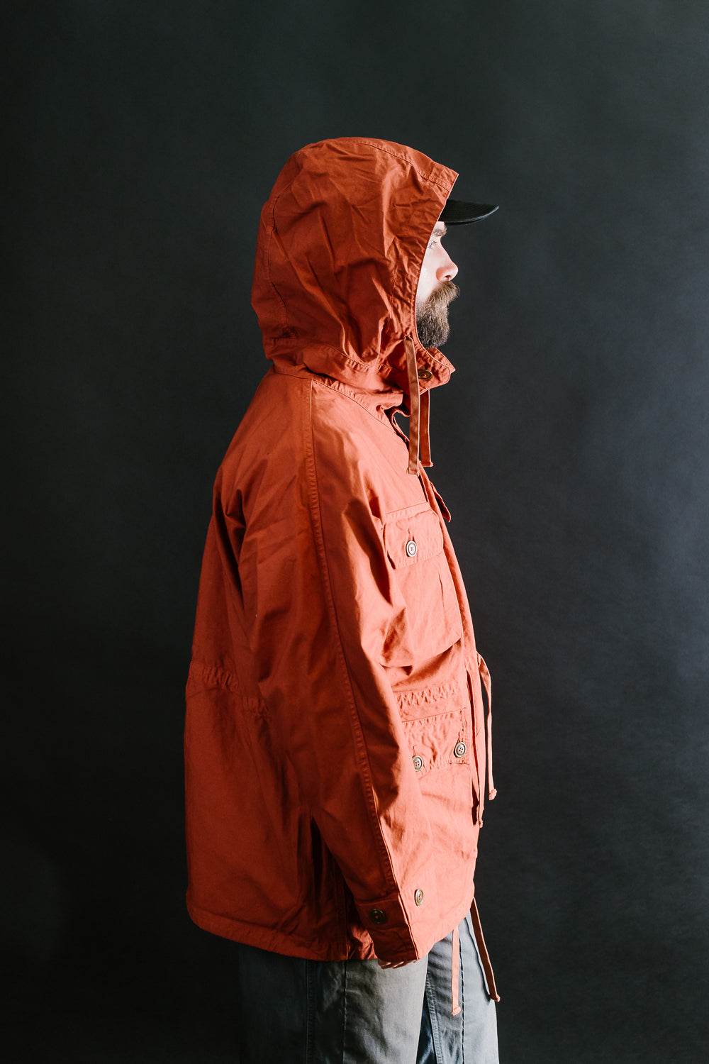 MSP-4023 - Twill Anorak Pullover - Orange