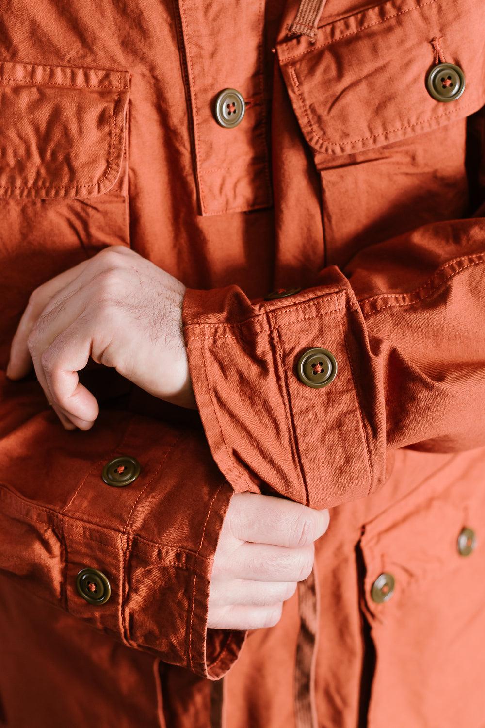 MSP-4023 - Twill Anorak Pullover - Orange