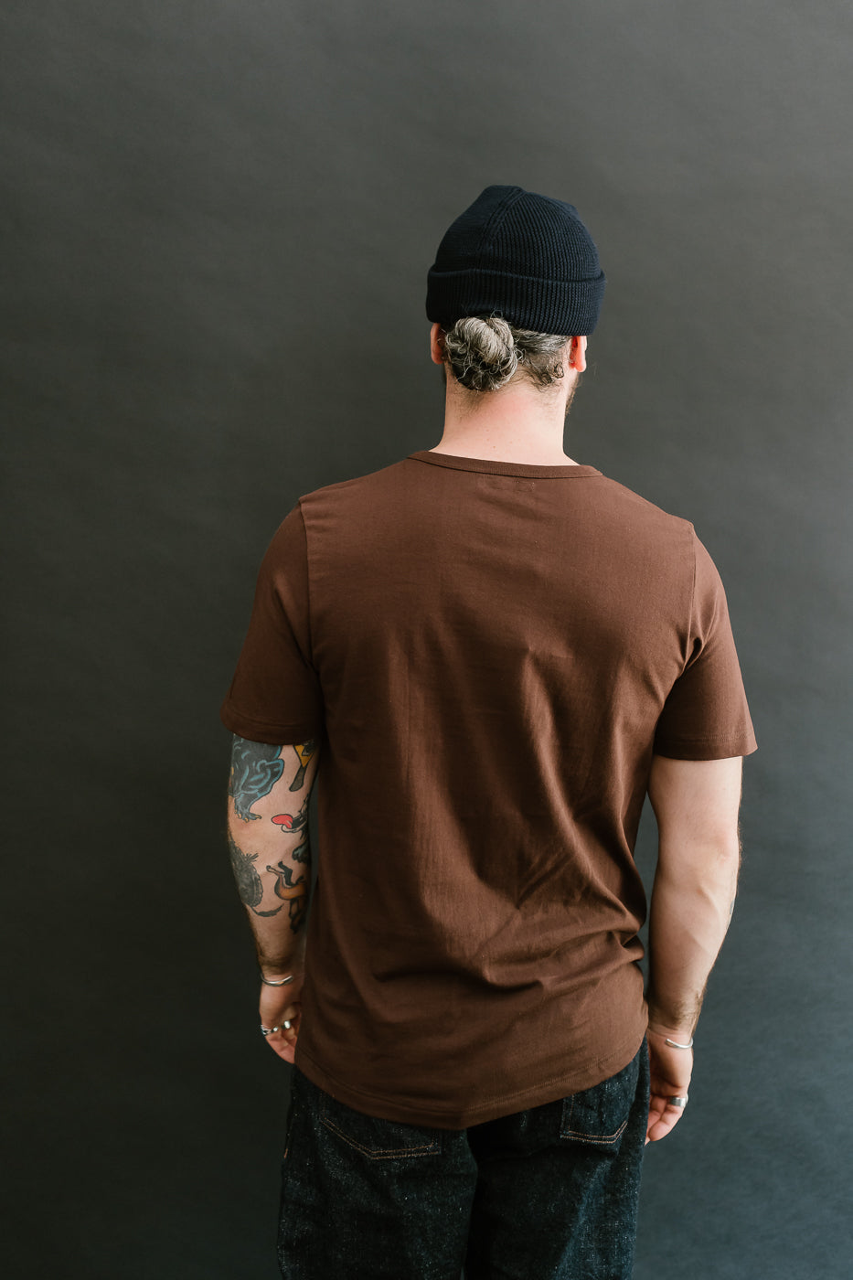 1950s.19 - 4.6oz Loopwheeled T-Shirt Classic Fit - Coffee