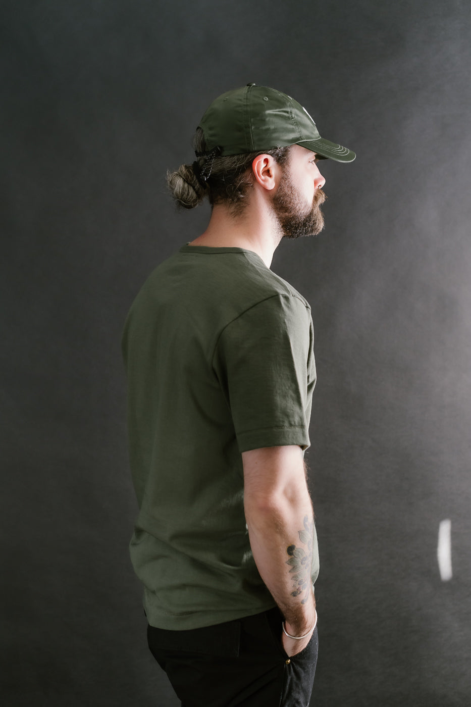 215.40 - 8.6oz Loopwheeled T-Shirt Classic Fit - Army