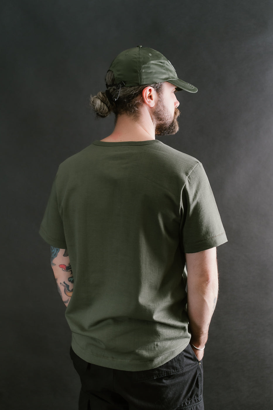 215.40 - 8.6oz Loopwheeled T-Shirt Classic Fit - Army