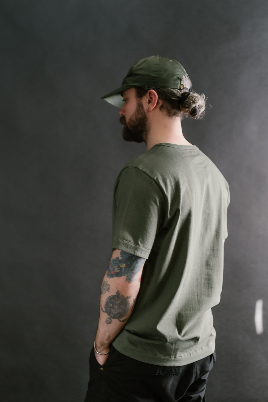 215.40 - 8.6oz Loopwheeled T-Shirt Classic Fit - Army