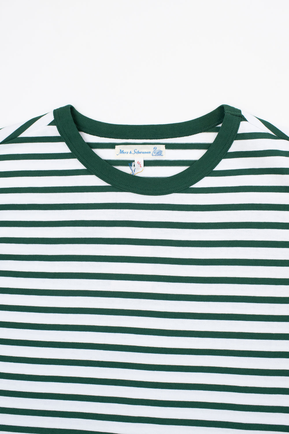 2M14.41201 - 7.9oz Circular Knit Relaxed Fit Stripe T-Shirt - Green, White