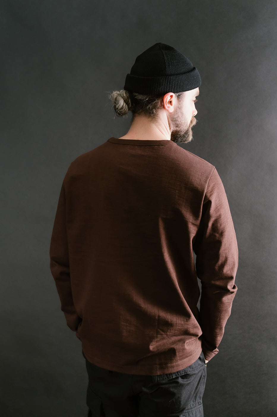 2S18.19 - 10.7oz Loopwheeled Heavy LS T-Shirt Relaxed Fit - Coffee