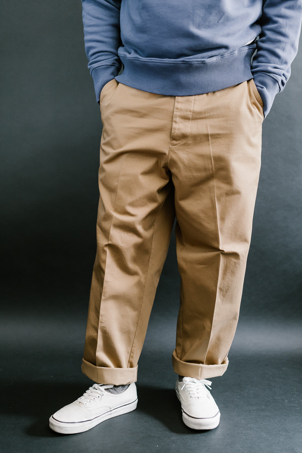 CHINO01.16 - 9.2oz Organic Cotton Twill Chino Relaxed Fit - Khaki