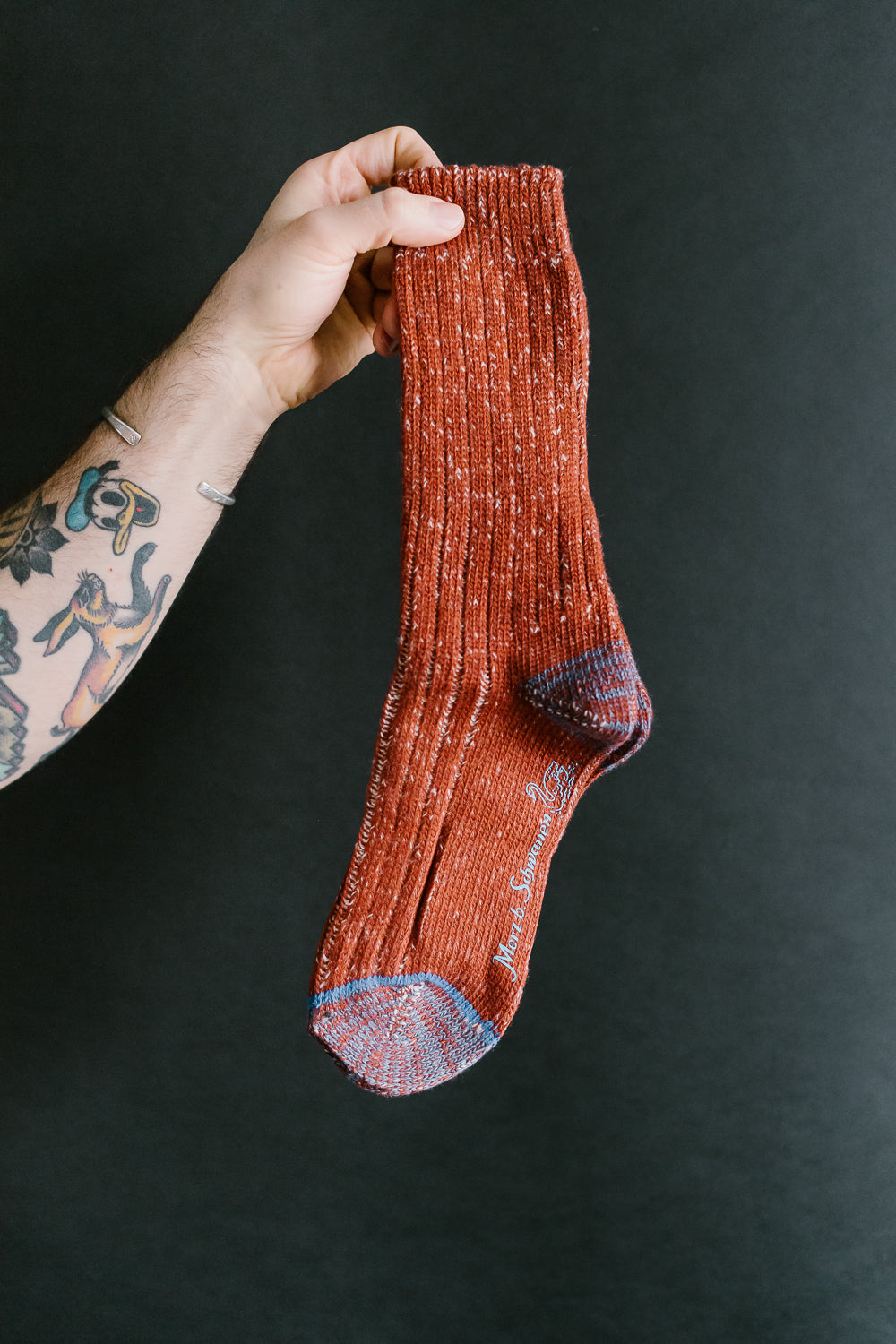 MW72.1502 - Extra Fine Merino Wool Socks - Chestnut, Nature