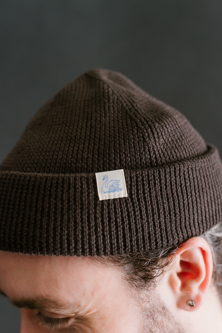 MWBN05.19 - Ribbed Structure Watch Cap Merino Wool - Coffee