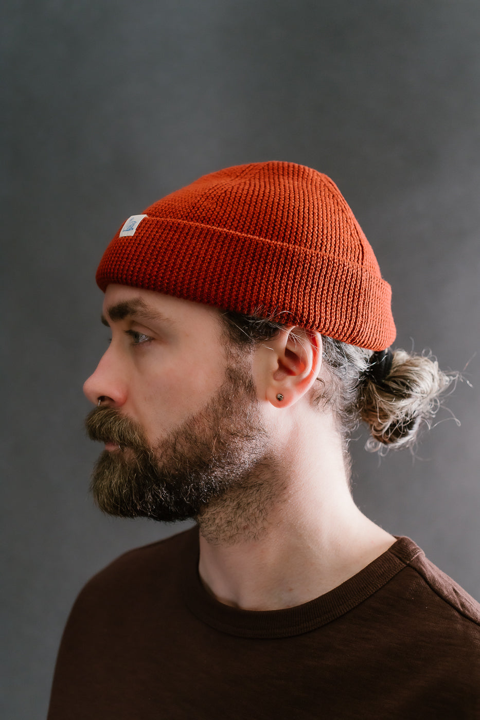 MWBN05.307 - Ribbed Structure Watch Cap Merino Wool  - Clay