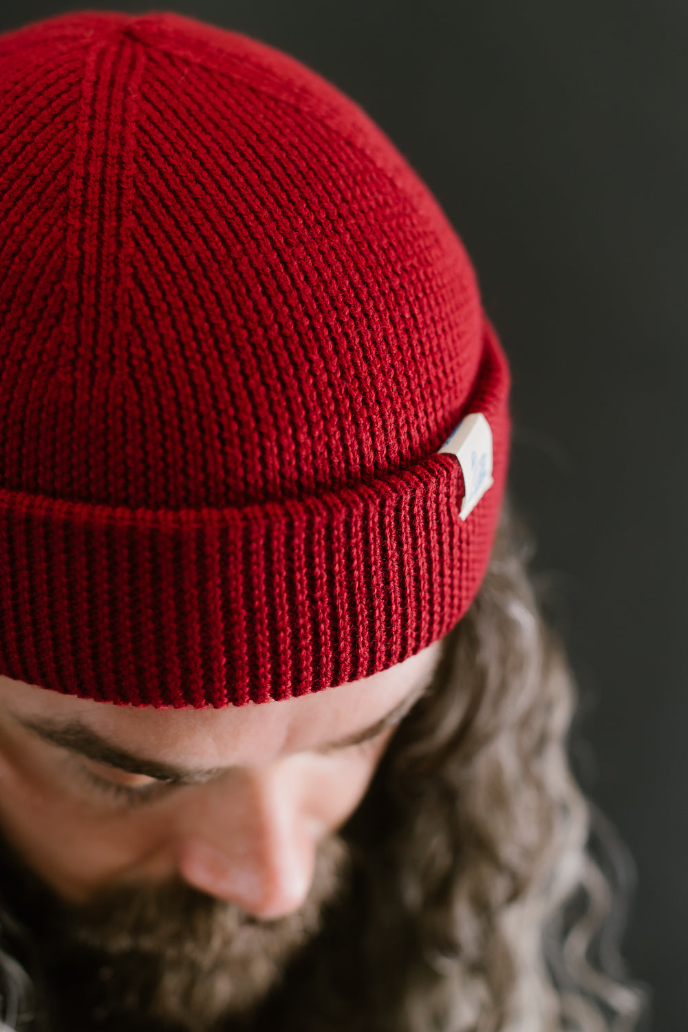 MWBN05.308 - Ribbed Structure Watch Cap Merino Wool  - Chilli