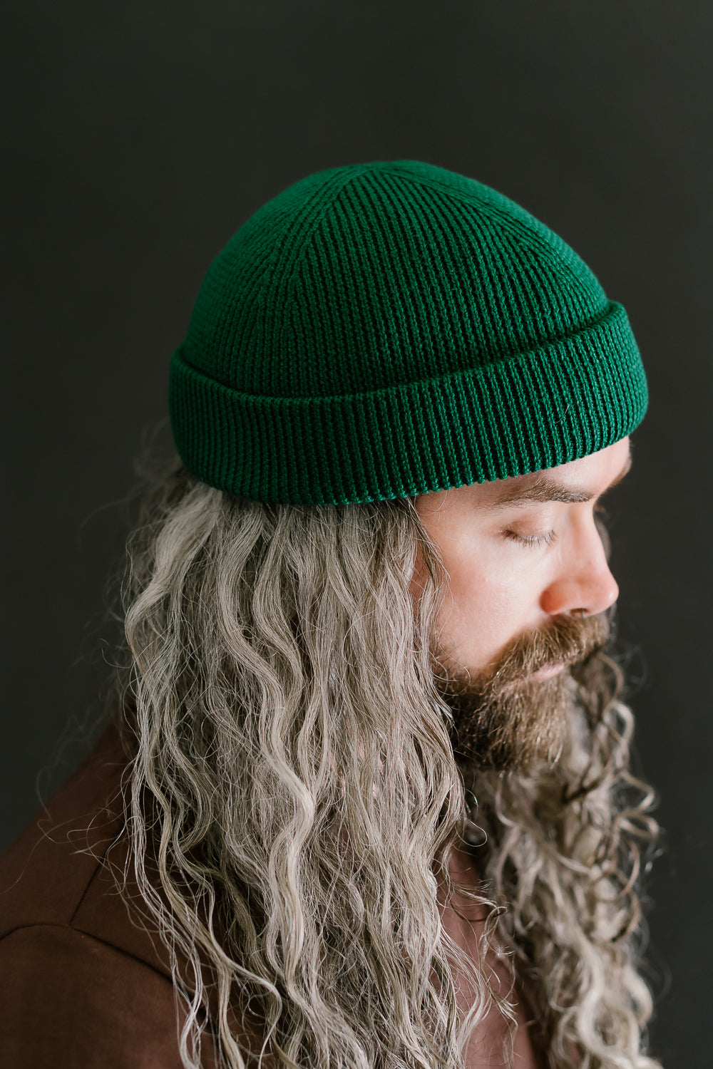 MWBN05.405 - Ribbed Structure Watch Cap Merino Wool  - Moss