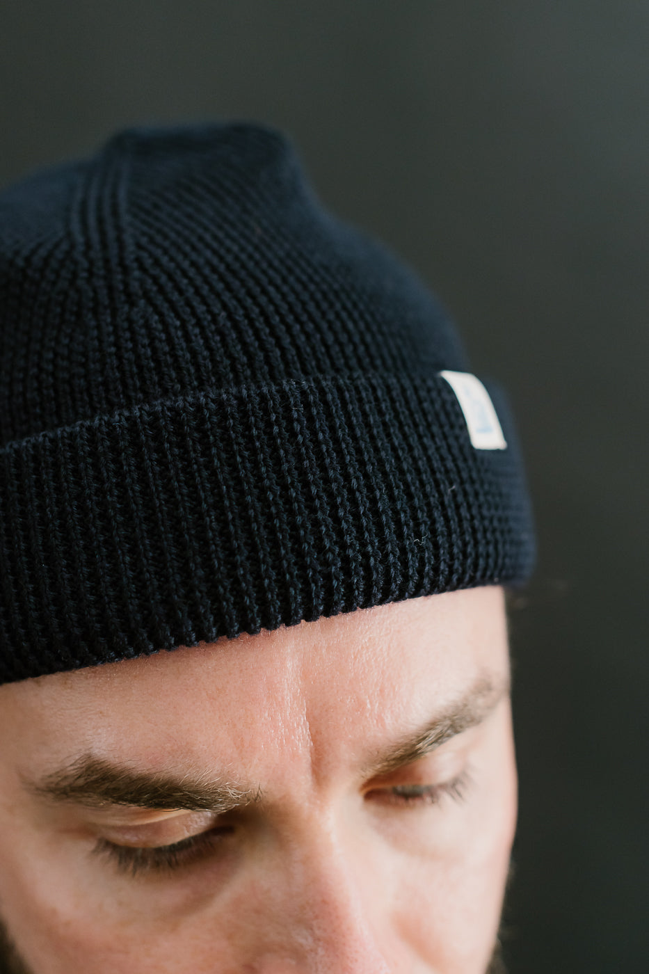 MWBN05.51 - Ribbed Structure Watch Cap Merino Wool - Dark Navy