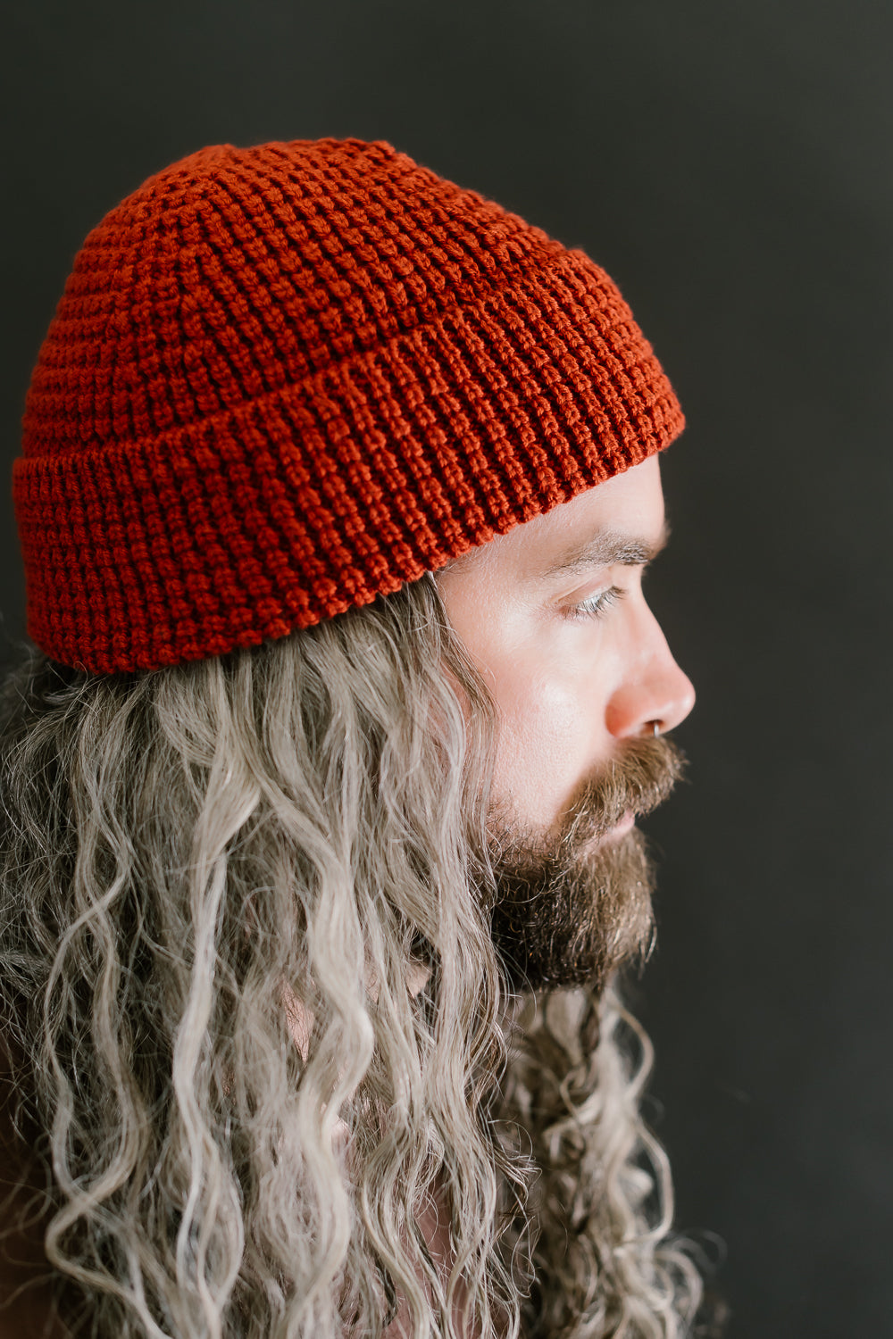 MWBN06.307 - Waffle Structure Sturdy Beanie Merino Wool - Clay