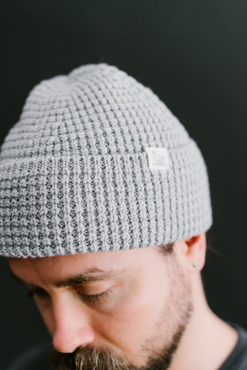 MWBN06.80 - Waffle Structure Sturdy Beanie Merino Wool - Grey Melange