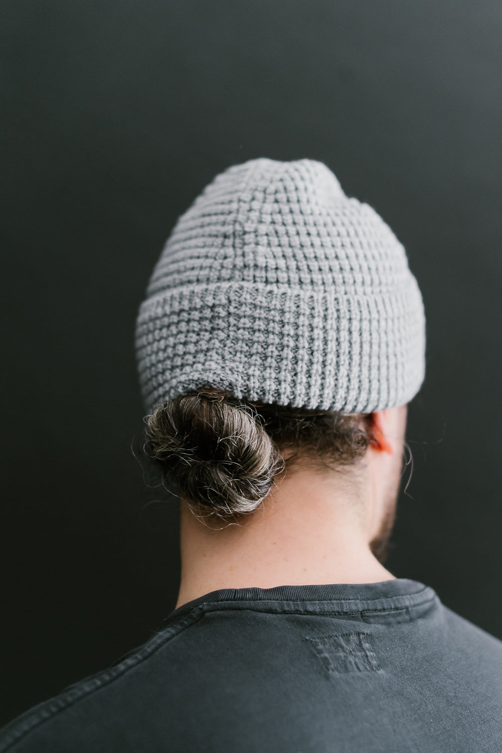 MWBN06.80 - Waffle Structure Sturdy Beanie Merino Wool - Grey Melange