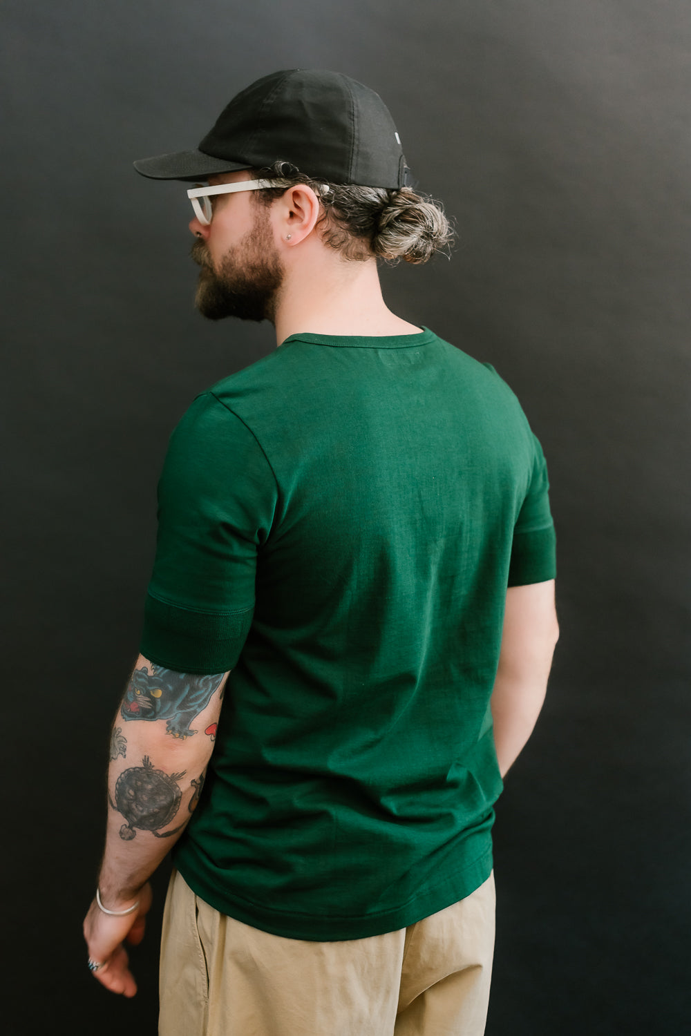 207.412 - 8.6oz Loopwheeled Henley Classic Fit - Classic Green