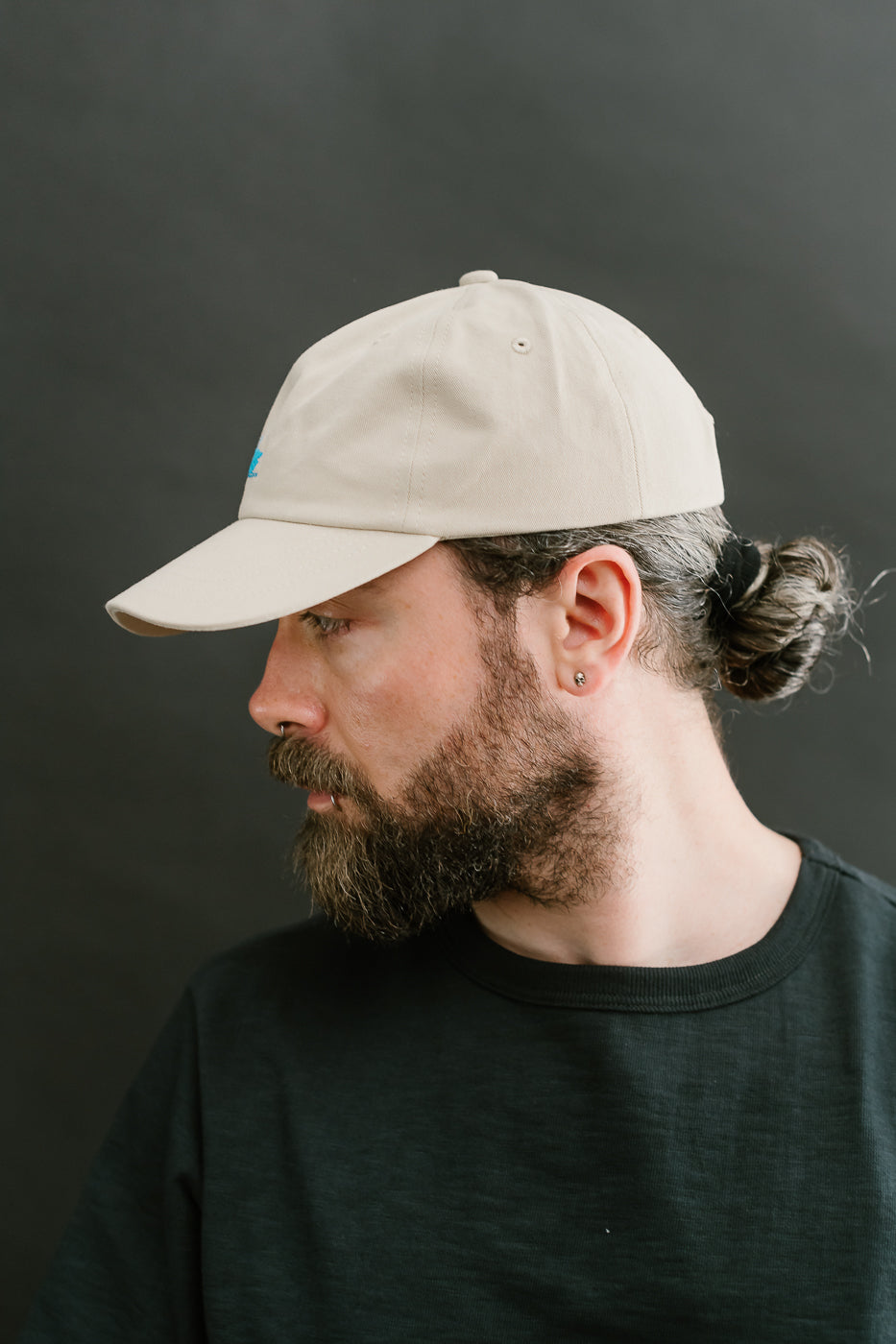 CAP01.161 - Low Profile Swan Logo Cap - Light Khaki