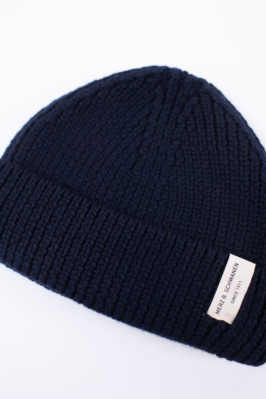 MWBN02.51 - Ribbed Structure Sturdy Beanie Merino Wool - Deep Navy