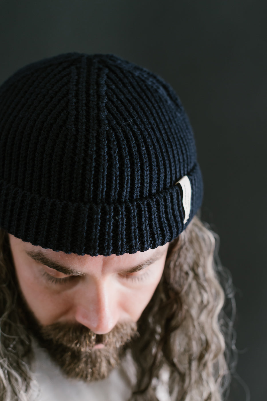 MWBN02.51 - Ribbed Structure Sturdy Beanie Merino Wool - Deep Navy