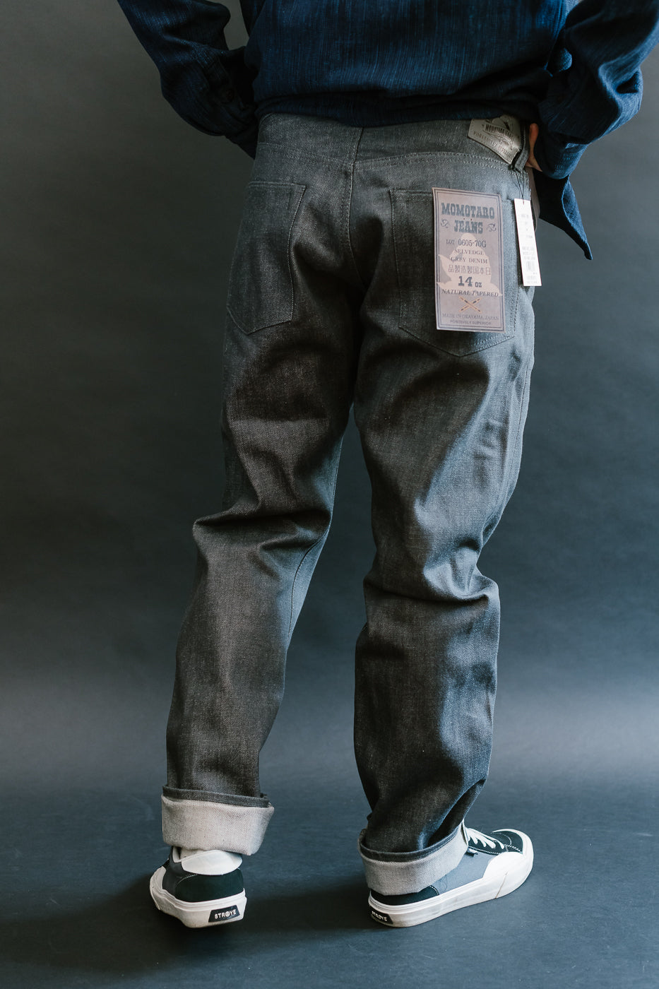 0605-70G - 14oz - Grey Selvedge Denim - Natural Tapered