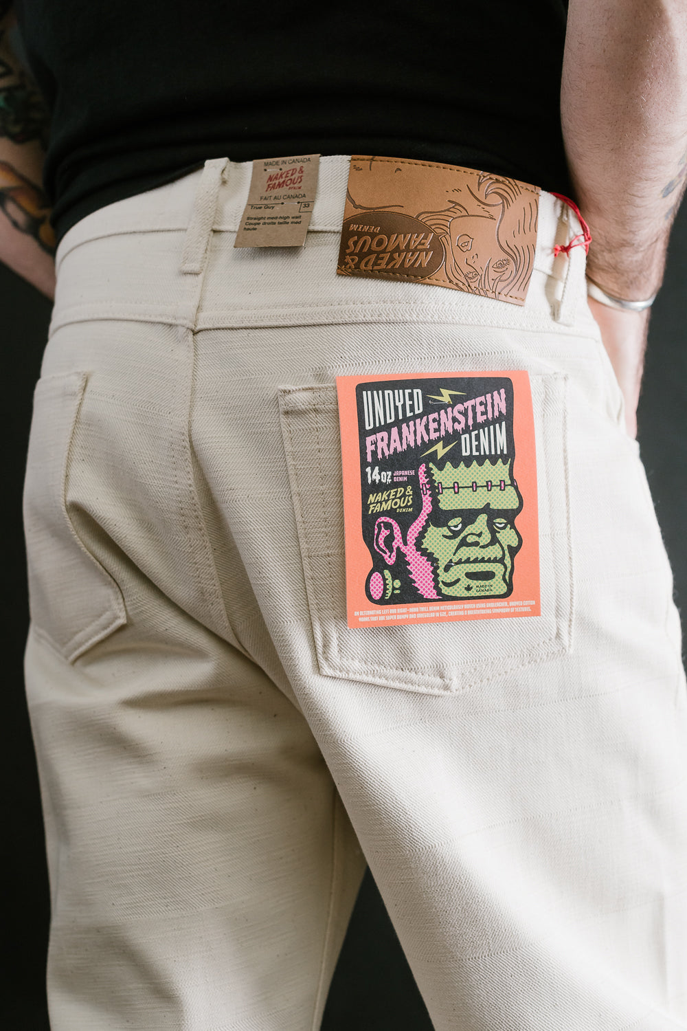 14oz - Undyed Frankenstein Denim - True Guy