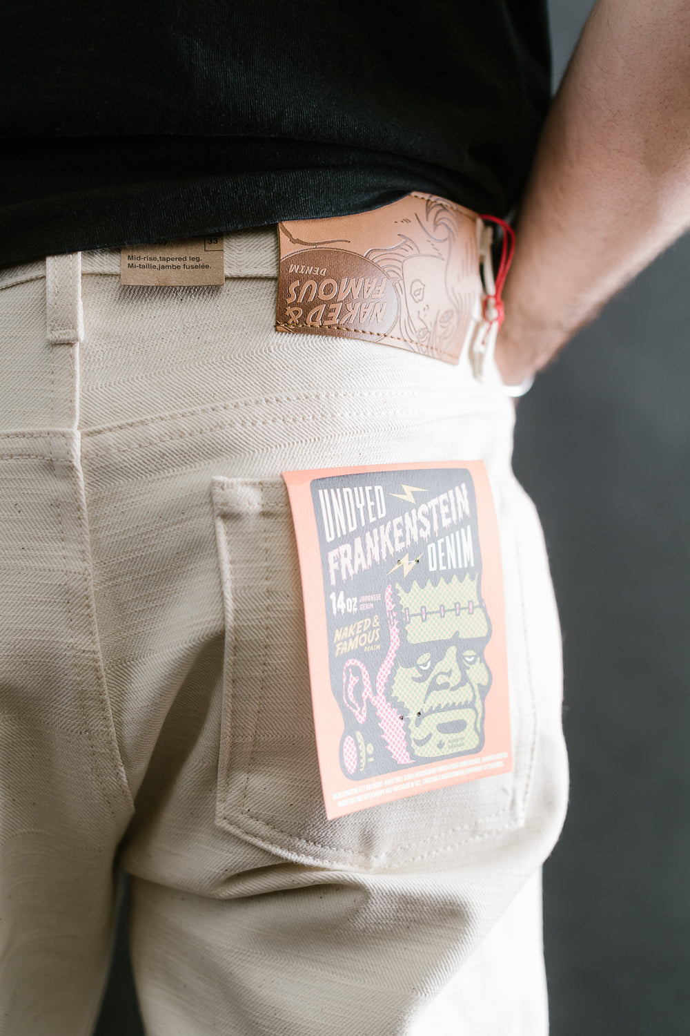 14oz - Undyed Frankenstein Denim - Weird Guy