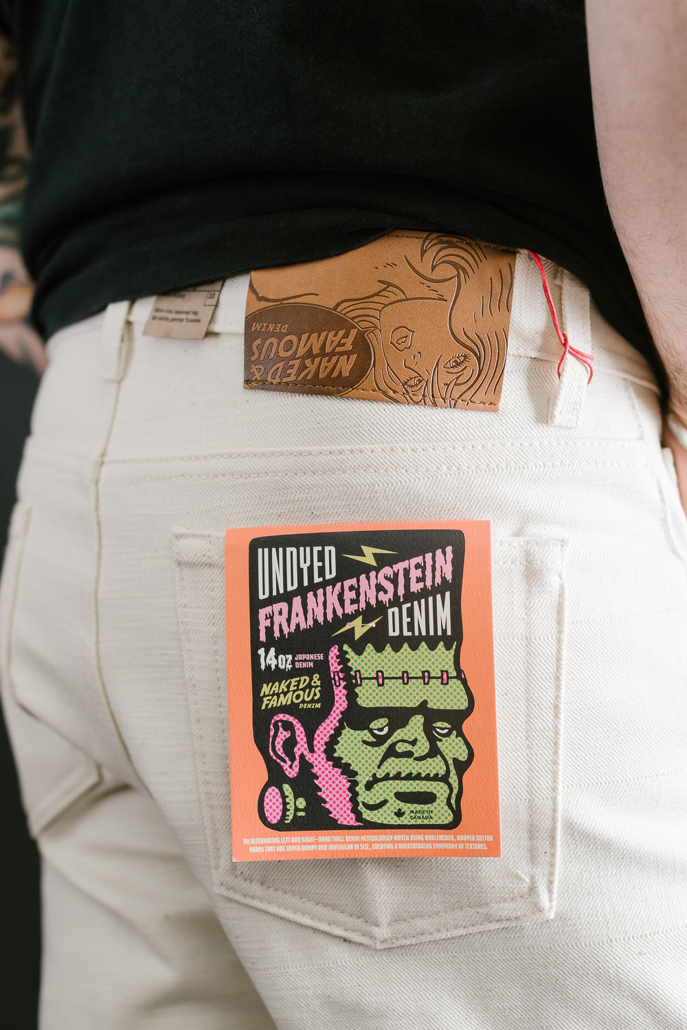 14oz - Undyed Frankenstein Denim - Weird Guy