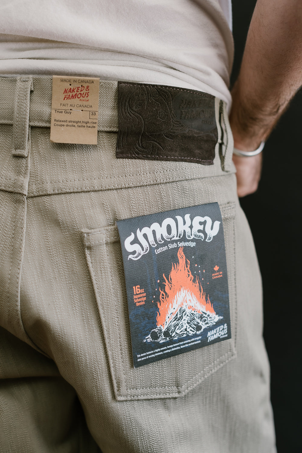 16oz - Smokey Cotton Slub Selvedge - True Guy