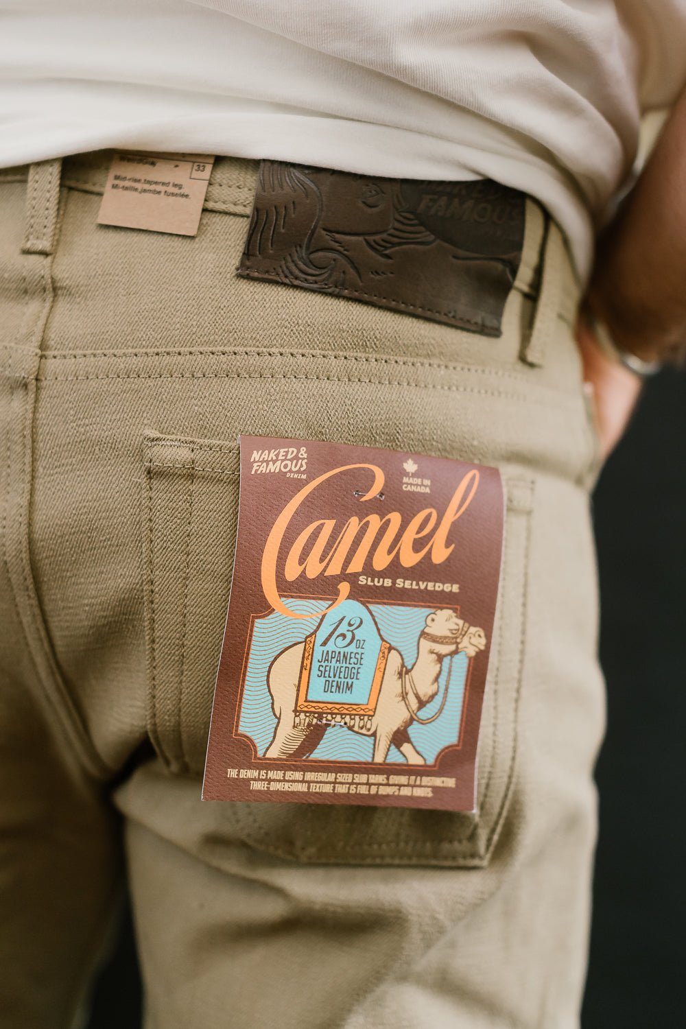 13oz - Camel Slub Selvedge - Weird Guy