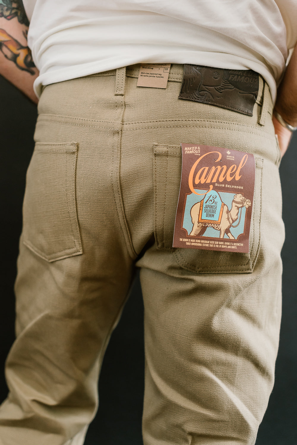 13oz - Camel Slub Selvedge - Weird Guy